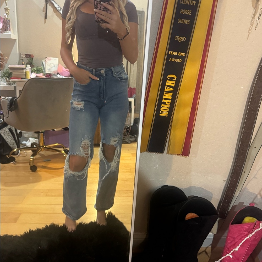 Almost Famous Blue Straight Leg Jeans